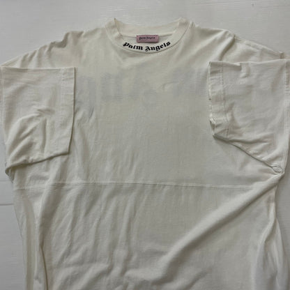 【中古品】【メンズ】 PALMANGELS パームエンジェルス 19SS CREW NECK BACK LOGO TEE PMAA002S19413007 19春夏 クルー ネック バック ロゴ Ｔシャツ 半袖 トップス 141-260630-sa-02-tei サイズ：S カラー：ホワイト 万代Net店