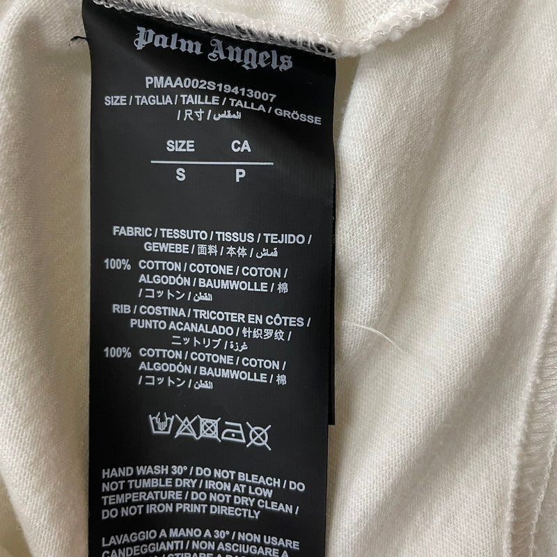 【中古品】【メンズ】 PALMANGELS パームエンジェルス 19SS CREW NECK BACK LOGO TEE PMAA002S19413007 19春夏 クルー ネック バック ロゴ Ｔシャツ 半袖 トップス 141-260630-sa-02-tei サイズ：S カラー：ホワイト 万代Net店