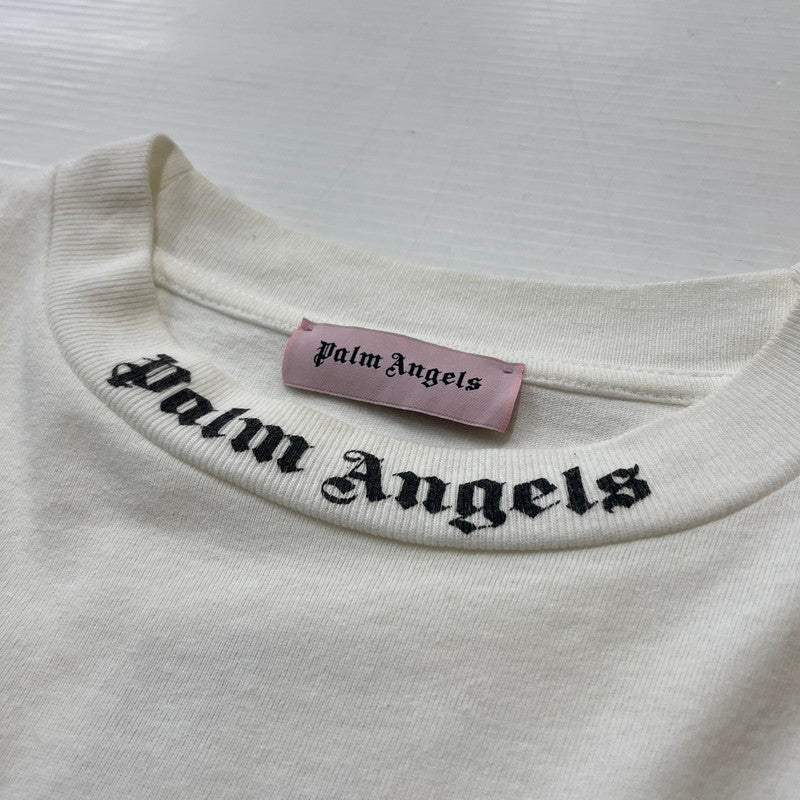 【中古品】【メンズ】 PALMANGELS パームエンジェルス 19SS CREW NECK BACK LOGO TEE PMAA002S19413007 19春夏 クルー ネック バック ロゴ Ｔシャツ 半袖 トップス 141-260630-sa-02-tei サイズ：S カラー：ホワイト 万代Net店