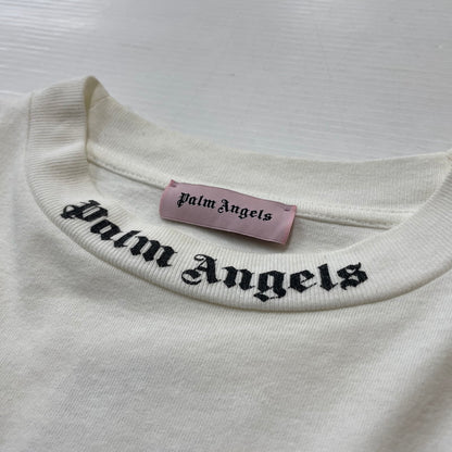 【中古品】【メンズ】 PALMANGELS パームエンジェルス 19SS CREW NECK BACK LOGO TEE PMAA002S19413007 19春夏 クルー ネック バック ロゴ Ｔシャツ 半袖 トップス 141-260630-sa-02-tei サイズ：S カラー：ホワイト 万代Net店