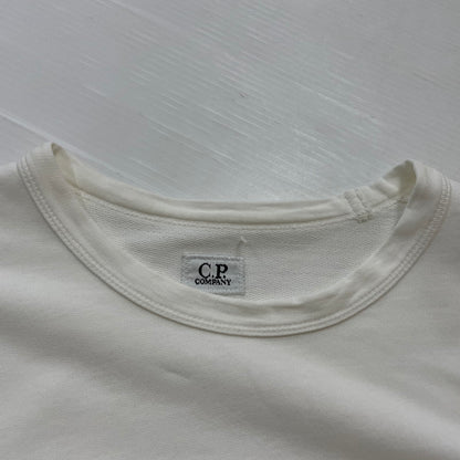 【中古品】【メンズ】 CP COMPANY シーピー カンパニー L/S TEE 18CMSS019A ロングスリーブ Ｔシャツ 長袖 トップス 141-260630-sa-01-tei サイズ：M カラー：ホワイト 万代Net店