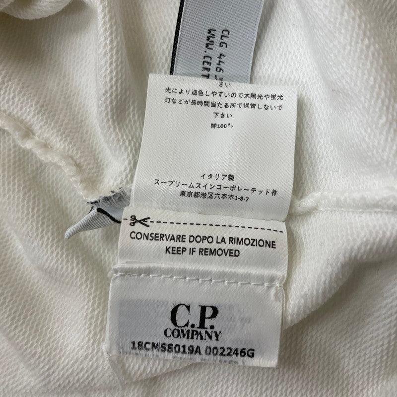 【中古品】【メンズ】 CP COMPANY シーピー カンパニー L/S TEE 18CMSS019A ロングスリーブ Ｔシャツ 長袖 トップス 141-260630-sa-01-tei サイズ：M カラー：ホワイト 万代Net店