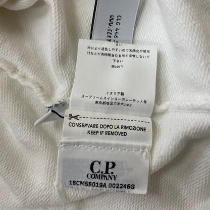 【中古品】【メンズ】 CP COMPANY シーピー カンパニー L/S TEE 18CMSS019A ロングスリーブ Ｔシャツ 長袖 トップス 141-260630-sa-01-tei サイズ：M カラー：ホワイト 万代Net店