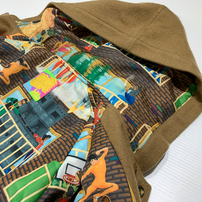 【現状渡し品】【メンズ】 master-piece マスターピース × IRIE LIFE アイリーライフ 別注 コラボ WOOL HOODIE STUDIUM JACKET ウール フーディ スタジアム ジャケット アウター スタジャン 142-260629-ko-09-tei サイズ：XL カラー：ベージュ 万代Net店