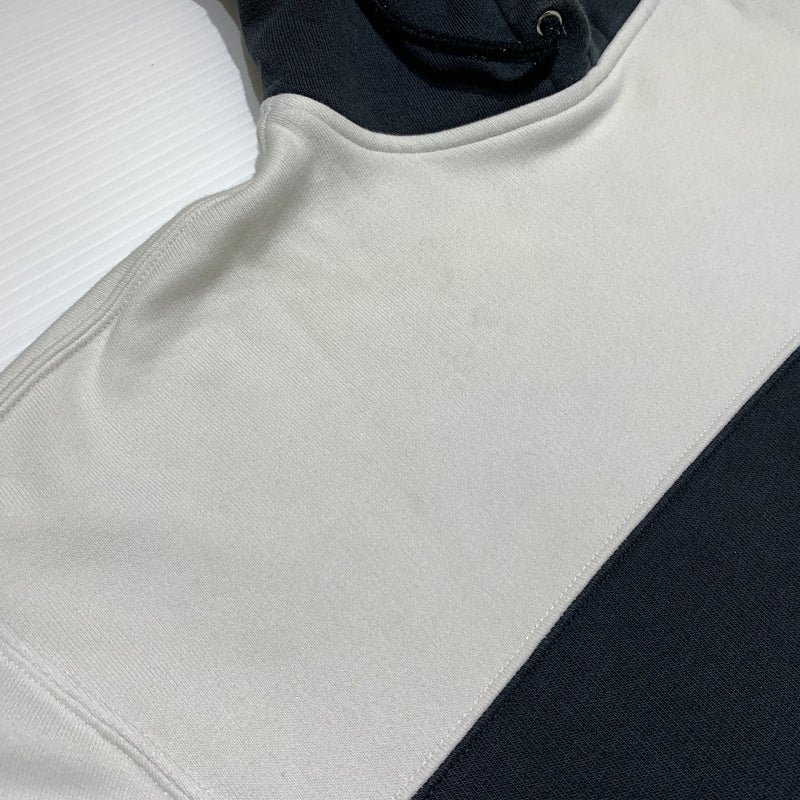 【中古品】【メンズ】 Supreme シュプリーム × NIKE ナイキ 別注 コラボ STRIPE HOODED SWEATSHIRT BV7558-010 ストライプ フーディ スウェット トップス プルオーバーパーカー 149-260629-ko-07-tei サイズ：XL カラー：ブラックホワイト 万代Net店