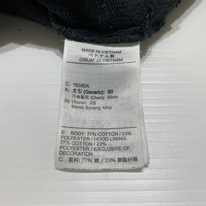 【中古品】【メンズ】 Supreme シュプリーム × NIKE ナイキ 別注 コラボ STRIPE HOODED SWEATSHIRT BV7558-010 ストライプ フーディ スウェット トップス プルオーバーパーカー 149-260629-ko-07-tei サイズ：XL カラー：ブラックホワイト 万代Net店