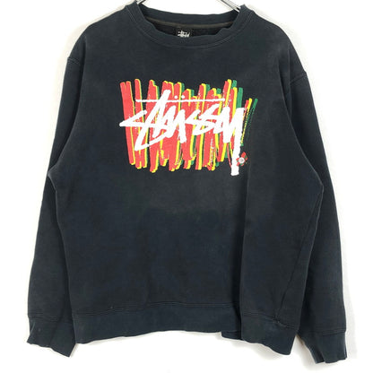 【現状渡し品】【メンズ】 STUSSY ステューシー 90’s SWEAT 90年代 スウェット トップス トレーナー 142-260702-sa-16-tei サイズ：M カラー：ブラック 万代Net店
