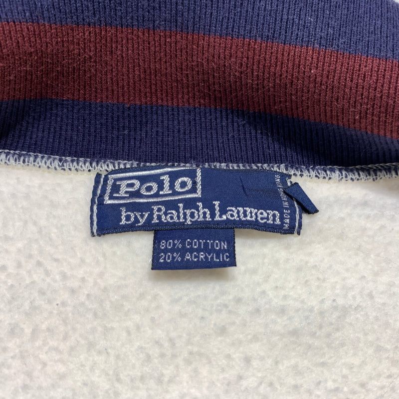 【現状渡し品】【メンズ】 RALPH LAUREN ラルフローレン SWEAT JACKET スウェット ジャケット ライトアウター ボタンダウン 147-260629-ko-06-tei サイズ：M カラー：ホワイト 万代Net店