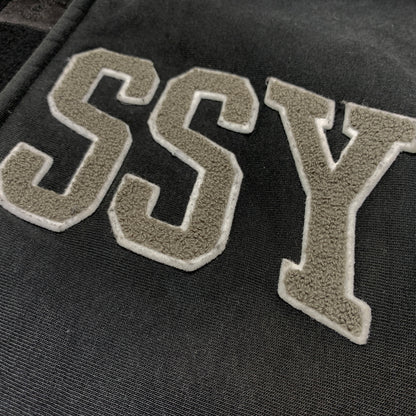 【現状渡し品】【メンズ】 STUSSY ステューシー × Champion チャンピオン 別注 コラボ WIND STOPPER ZIP HOODIE C8-A124 ウィンド ストッパー ジップフーディー トップス フルジップパーカー 142-260629-ko-08-tei サイズ：XL カラー：ブラック 万代Net店