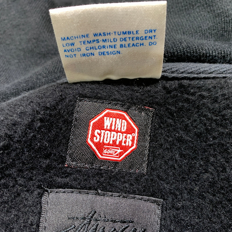 【現状渡し品】【メンズ】 STUSSY ステューシー × Champion チャンピオン 別注 コラボ WIND STOPPER ZIP HOODIE C8-A124 ウィンド ストッパー ジップフーディー トップス フルジップパーカー 142-260629-ko-08-tei サイズ：XL カラー：ブラック 万代Net店