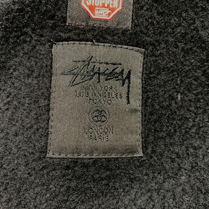 【現状渡し品】【メンズ】 STUSSY ステューシー × Champion チャンピオン 別注 コラボ WIND STOPPER ZIP HOODIE C8-A124 ウィンド ストッパー ジップフーディー トップス フルジップパーカー 142-260629-ko-08-tei サイズ：XL カラー：ブラック 万代Net店
