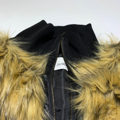 【中古品】【メンズ】 soerte ソエルテ FUR VEST SOSTR0722002 ニット ドッキング ファーベスト ライトアウター フェイクファー 147-260629-ko-10-tei サイズ：3 カラー：ベージュ系 万代Net店