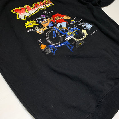 【中古品】【メンズ】 X-LARGE エクストララージ LOGO HOODIE 101243012023 ロゴフーディ トップス プルオーバーパーカー 142-260716-ko-05-tei サイズ：XL カラー：ブラック 万代Net店