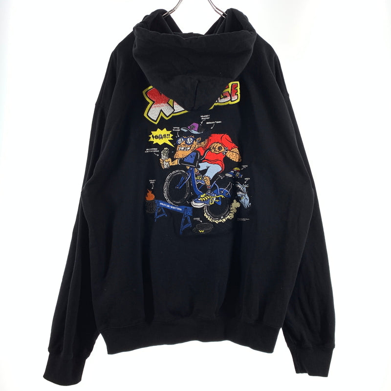 【中古品】【メンズ】 X-LARGE エクストララージ LOGO HOODIE 101243012023 ロゴフーディ トップス プルオーバーパーカー 142-260716-ko-05-tei サイズ：XL カラー：ブラック 万代Net店