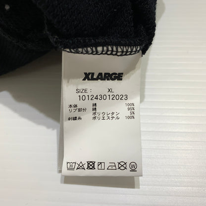 【中古品】【メンズ】 X-LARGE エクストララージ LOGO HOODIE 101243012023 ロゴフーディ トップス プルオーバーパーカー 142-260716-ko-05-tei サイズ：XL カラー：ブラック 万代Net店