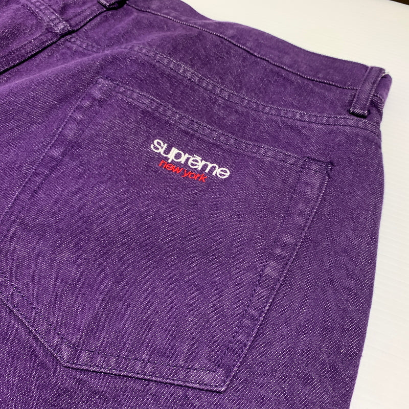 【中古品】【メンズ】 Supreme シュプリーム 25SS DENIM BAGGY SHORT デニム バギー ショーツ ボトムス ショートパンツ ハーフパンツ 149-260629-ko-14-tei サイズ：38 カラー：パープル 万代Net店