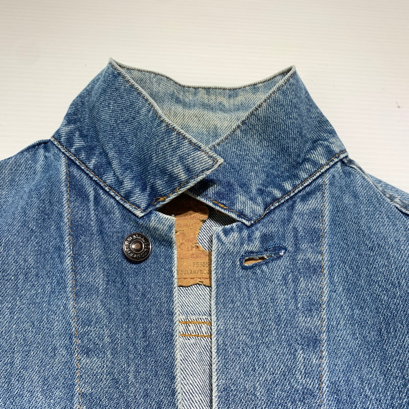 【現状渡し品】【メンズ】 Levi's リーバイス 4TH DENIM JACKET 75505-0212 80S-90S フォース デニム ジャケット ライトアウター リメイク 145-260629-ko-05-tei サイズ：34 カラー：インディゴ 万代Net店