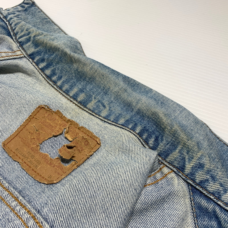 【現状渡し品】【メンズ】 Levi's リーバイス 4TH DENIM JACKET 75505-0212 80S-90S フォース デニム ジャケット ライトアウター リメイク 145-260629-ko-05-tei サイズ：34 カラー：インディゴ 万代Net店
