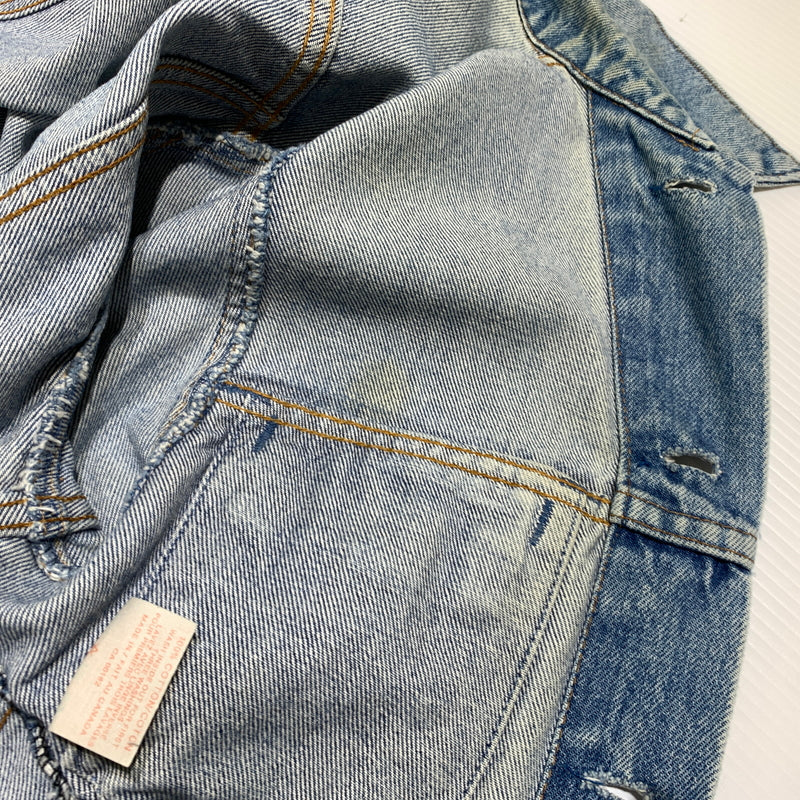 【現状渡し品】【メンズ】 Levi's リーバイス 4TH DENIM JACKET 75505-0212 80S-90S フォース デニム ジャケット ライトアウター リメイク 145-260629-ko-05-tei サイズ：34 カラー：インディゴ 万代Net店