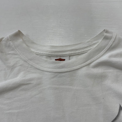 【中古品】【メンズ】 HARLEY-DAVIDSON ハーレー ダビッドソン 00's L/S TEE 2000年代 ロングスリーブ Ｔシャツ 長袖 トップス 145-260630-sa-03-tei サイズ：L カラー：ホワイト 万代Net店