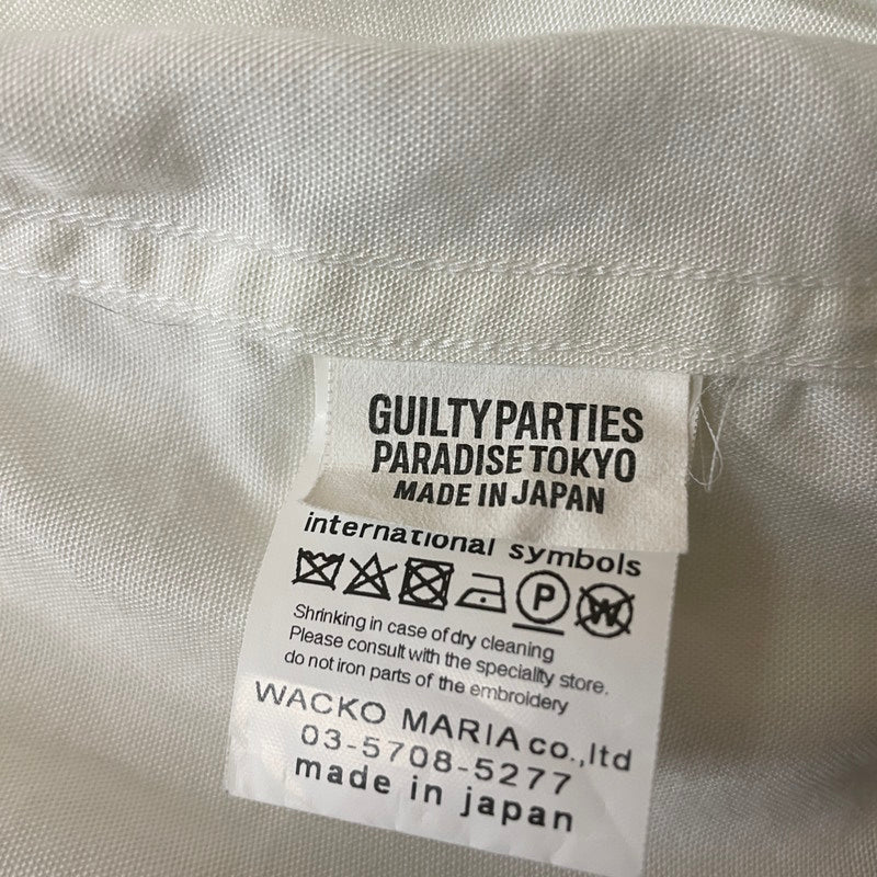 【中古品】【メンズ】 NECK FACE ネックフェイス × WACKO MARIA ワコ マリア 別注コラボ S/S SHIRT ショートスリーブ Ｔシャツ 半袖 トップス 140-260630-sa-05-tei サイズ：L カラー：ホワイト 万代Net店
