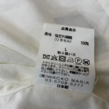 【中古品】【メンズ】 NECK FACE ネックフェイス × WACKO MARIA ワコ マリア 別注コラボ S/S SHIRT ショートスリーブ Ｔシャツ 半袖 トップス 140-260630-sa-05-tei サイズ：L カラー：ホワイト 万代Net店