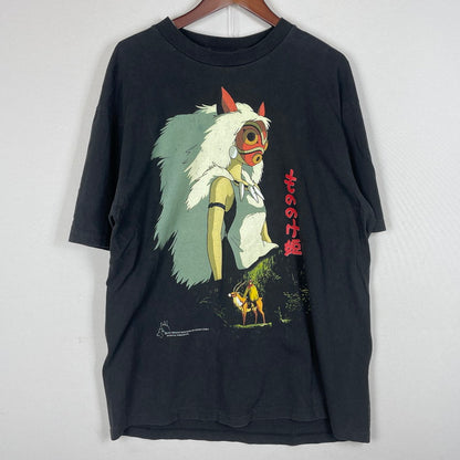 【中古品】【メンズ】 HIPTRACK ヒップトラック PRINCESS MONONOKE TEE もののけ姫 Ｔシャツ 半袖 トップス ジブリ 145-260630-sa-06-tei サイズ：XL カラー：ブラック 万代Net店