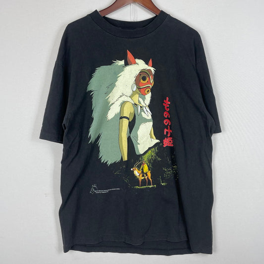 【中古品】【メンズ】 HIPTRACK ヒップトラック PRINCESS MONONOKE TEE もののけ姫 Ｔシャツ 半袖 トップス ジブリ 145-260630-sa-06-tei サイズ：XL カラー：ブラック 万代Net店