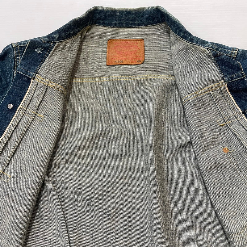 【現状渡し品】【メンズ】 LEVI’S リーバイス 71506XX 大戦モデル 復刻 1ST デニムジャケット アウター ジーンズ ジャケット 156-251130-sa-16-tei サイズ：40 カラー：インディゴ 万代Net店