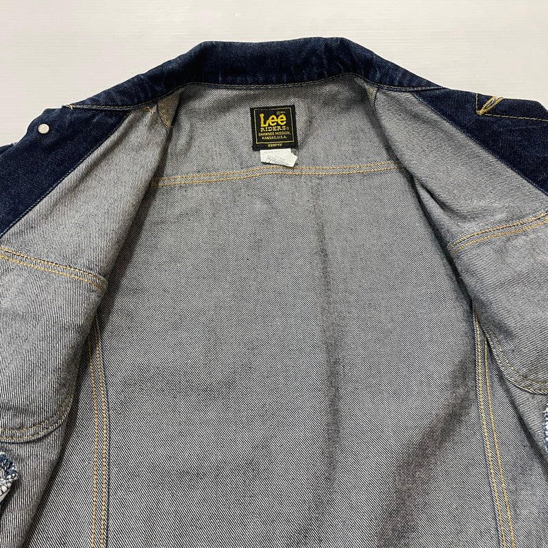 【中古品】【メンズ】 LEE RIDERS リー ライダース DENIM JACKET E503-2128 デニムジャケット アウター ジーンズ ジャケット 145-260630-sa-17-tei サイズ：L カラー：インディゴ 万代Net店