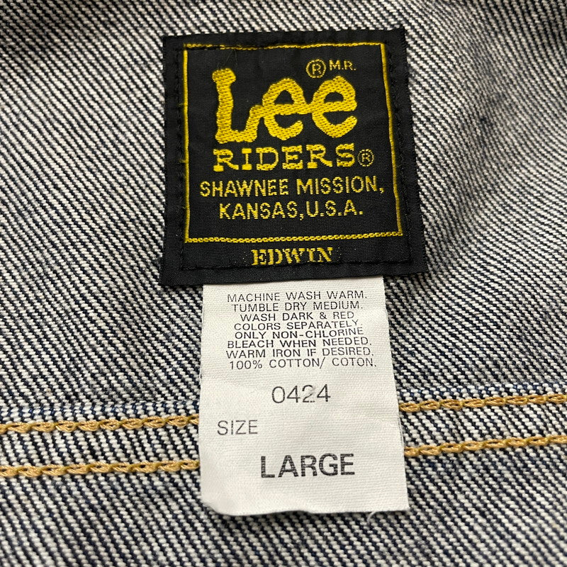 【中古品】【メンズ】 LEE RIDERS リー ライダース DENIM JACKET E503-2128 デニムジャケット アウター ジーンズ ジャケット 145-260630-sa-17-tei サイズ：L カラー：インディゴ 万代Net店