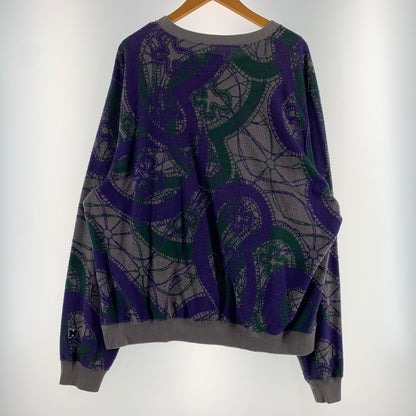 【中古品】【メンズ】 Needles ニードルス CREW SWEAT SHIRT PAPILLON PILE JQ LQ241 クルー スウェット シャツ トップス パイル生地 140-260720-ko-17-tei サイズ：XL カラー：総柄 万代Net店