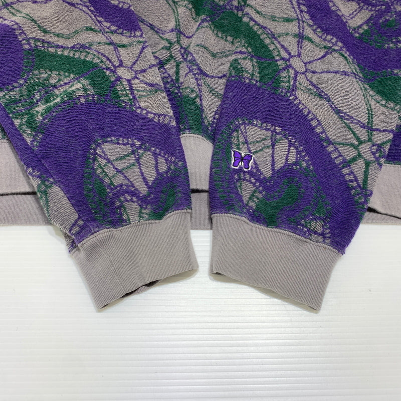 【中古品】【メンズ】 Needles ニードルス CREW SWEAT SHIRT PAPILLON PILE JQ LQ241 クルー スウェット シャツ トップス パイル生地 140-260720-ko-17-tei サイズ：XL カラー：総柄 万代Net店