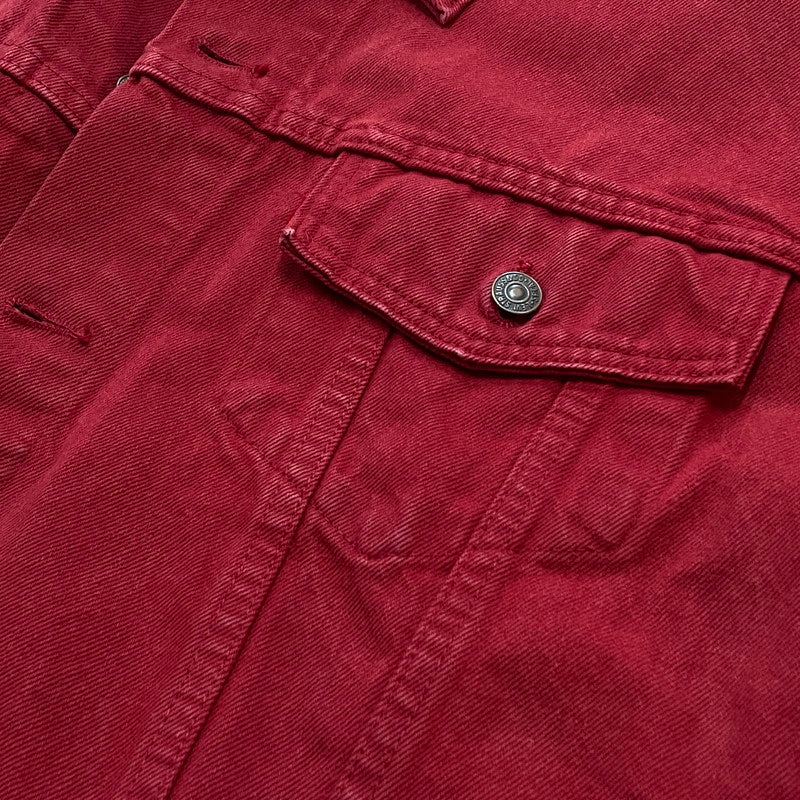 【中古品】【メンズ】 LEVI'S リーバイス 90's USA製 DENIM JACKET 70598-0787 90年代 アメリカ デニム ジャケット アウター ジーンズ ジャケット 145-260630-sa-21-tei サイズ：XL カラー：レッド 万代Net店