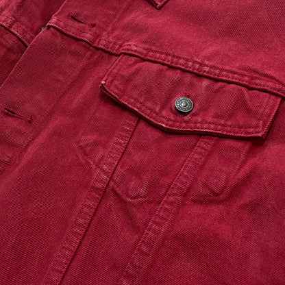 【中古品】【メンズ】 LEVI'S リーバイス 90's USA製 DENIM JACKET 70598-0787 90年代 アメリカ デニム ジャケット アウター ジーンズ ジャケット 145-260630-sa-21-tei サイズ：XL カラー：レッド 万代Net店