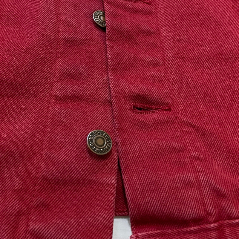 【中古品】【メンズ】 LEVI'S リーバイス 90's USA製 DENIM JACKET 70598-0787 90年代 アメリカ デニム ジャケット アウター ジーンズ ジャケット 145-260630-sa-21-tei サイズ：XL カラー：レッド 万代Net店
