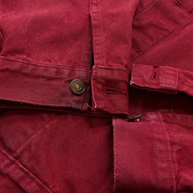 【中古品】【メンズ】 LEVI'S リーバイス 90's USA製 DENIM JACKET 70598-0787 90年代 アメリカ デニム ジャケット アウター ジーンズ ジャケット 145-260630-sa-21-tei サイズ：XL カラー：レッド 万代Net店