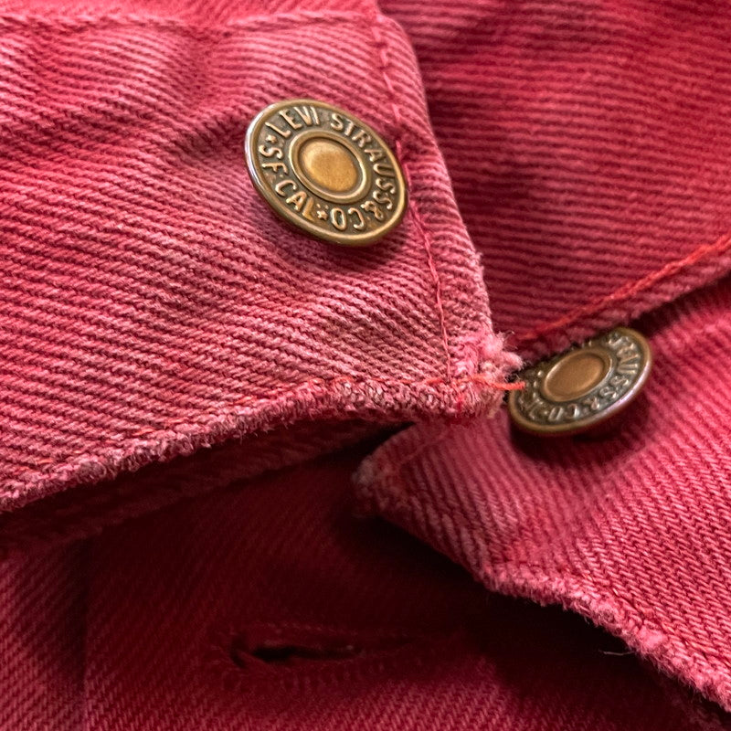 【中古品】【メンズ】 LEVI'S リーバイス 90's USA製 DENIM JACKET 70598-0787 90年代 アメリカ デニム ジャケット アウター ジーンズ ジャケット 145-260630-sa-21-tei サイズ：XL カラー：レッド 万代Net店