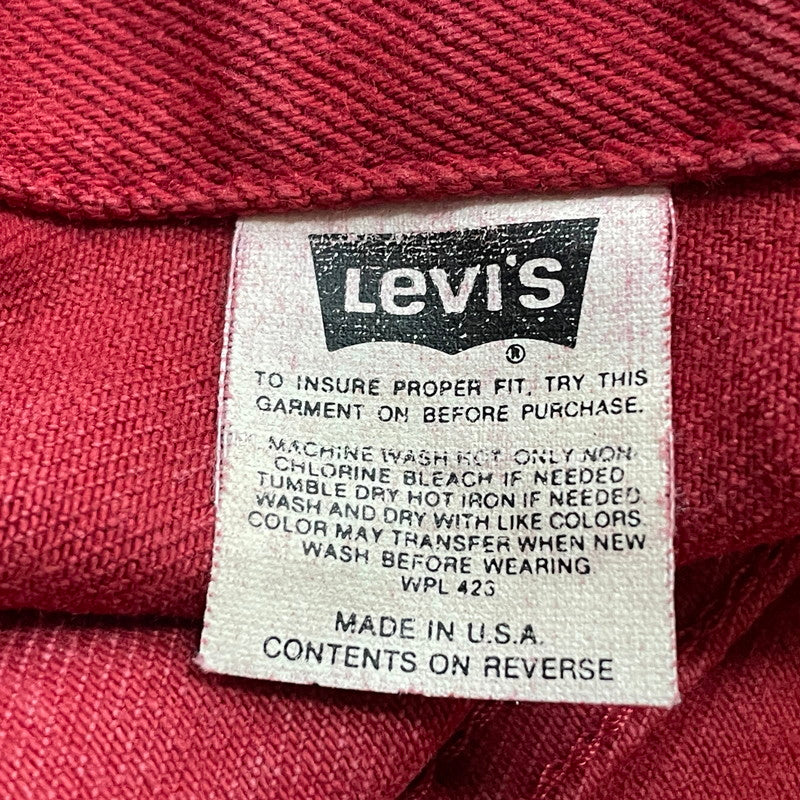 【中古品】【メンズ】 LEVI'S リーバイス 90's USA製 DENIM JACKET 70598-0787 90年代 アメリカ デニム ジャケット アウター ジーンズ ジャケット 145-260630-sa-21-tei サイズ：XL カラー：レッド 万代Net店