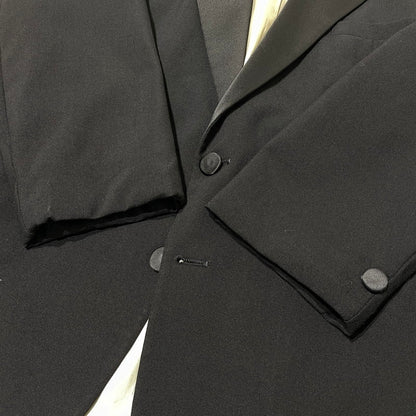 【中古品】【メンズ】 CHAPS RALPH LAUREN チャップス ラルフローレン USA TAILORED JACKET アメリカ製 テーラード ジャケット アウター 147-260807-sa-19-tei サイズ：46R カラー：ブラック 万代Net店