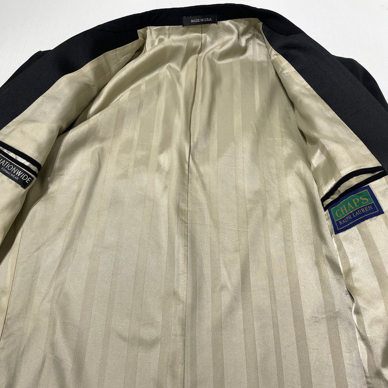 【中古品】【メンズ】 CHAPS RALPH LAUREN チャップス ラルフローレン USA TAILORED JACKET アメリカ製 テーラード ジャケット アウター 147-260807-sa-19-tei サイズ：46R カラー：ブラック 万代Net店