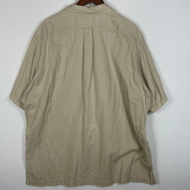 【中古品】【メンズ】 RALPH LAUREN CALDWELL ラルフ ローレン コールドウェル OPEN COLLAR SHIRT オープンカラーシャツ 半袖 トップス ポニー無し 147-260630-sa-14-tei サイズ：XL カラー：ベージュ 万代Net店