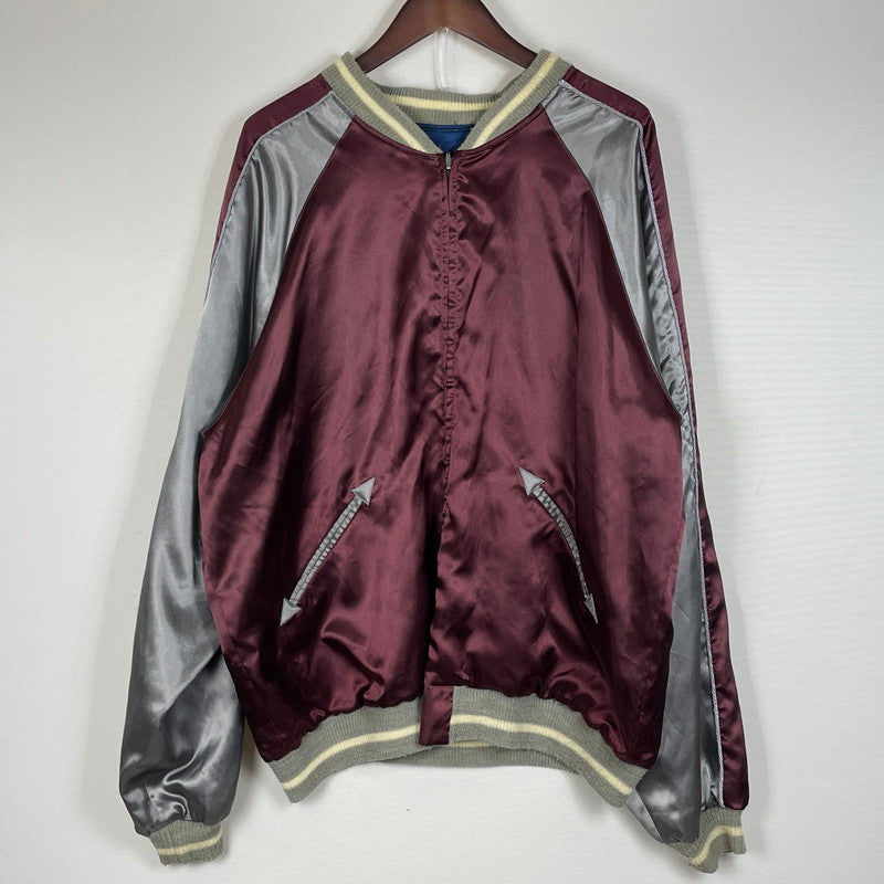 【中古品】【メンズ】 GDC ジーディージー POLAR BARE SOUVENIR JACKET 白熊 スカジャン アウター リバーシブル 145-260630-sa-20-tei サイズ：XL カラー：ネイビー 万代Net店