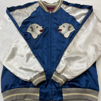 【中古品】【メンズ】 GDC ジーディージー POLAR BARE SOUVENIR JACKET 白熊 スカジャン アウター リバーシブル 145-260630-sa-20-tei サイズ：XL カラー：ネイビー 万代Net店