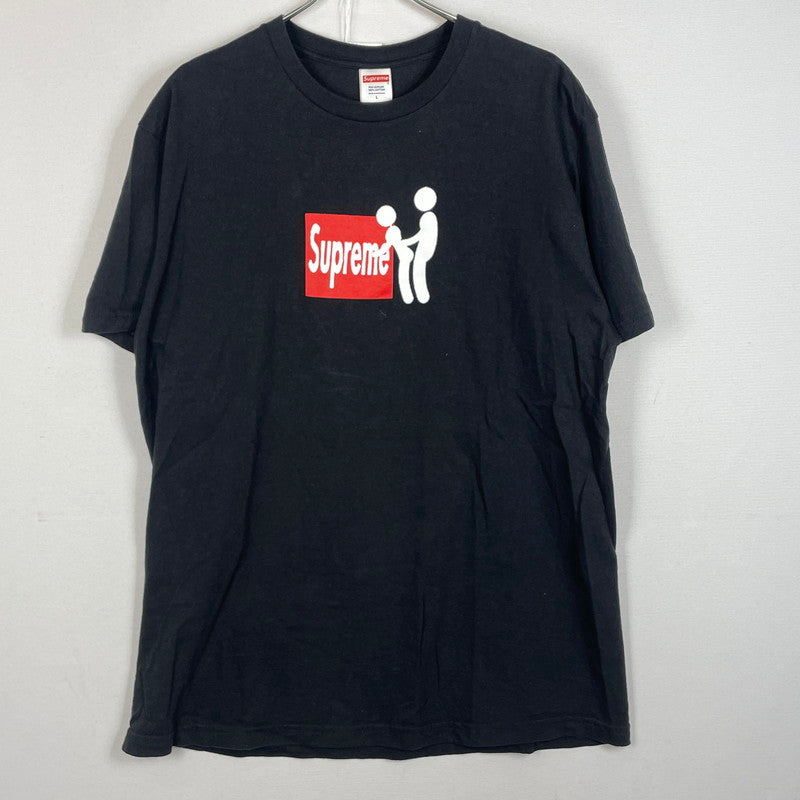 【中古品】【メンズ】 SUPREME シュプリーム STICK TEE スティック Ｔシャツ 半袖 トップス 148-260630-sa-18-tei サイズ：L カラー：ブラック 万代Net店