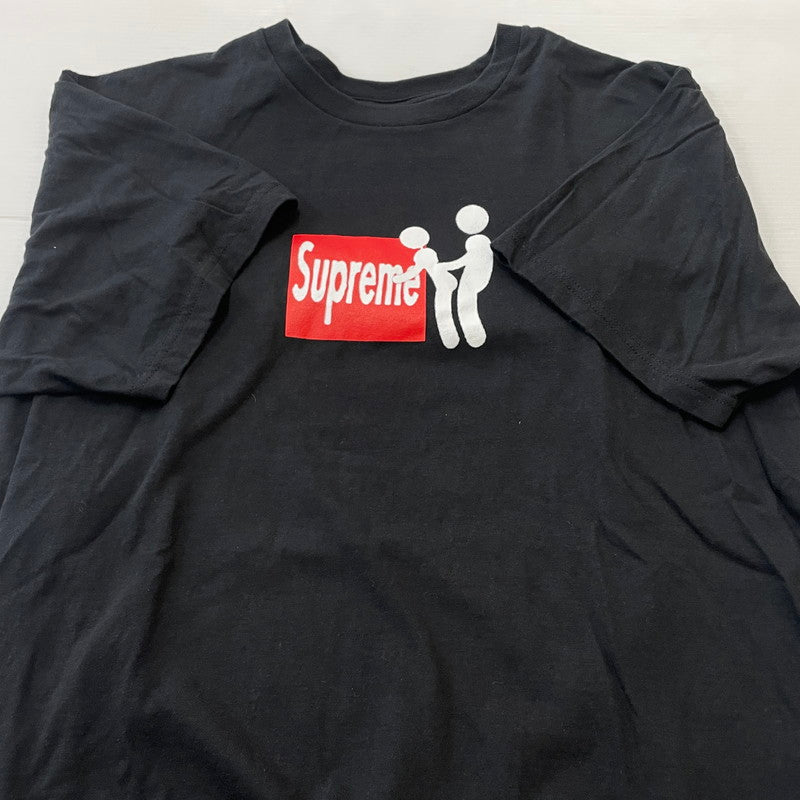【中古品】【メンズ】 SUPREME シュプリーム STICK TEE スティック Ｔシャツ 半袖 トップス 148-260630-sa-18-tei サイズ：L カラー：ブラック 万代Net店