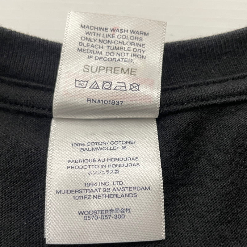 【中古品】【メンズ】 SUPREME シュプリーム STICK TEE スティック Ｔシャツ 半袖 トップス 148-260630-sa-18-tei サイズ：L カラー：ブラック 万代Net店