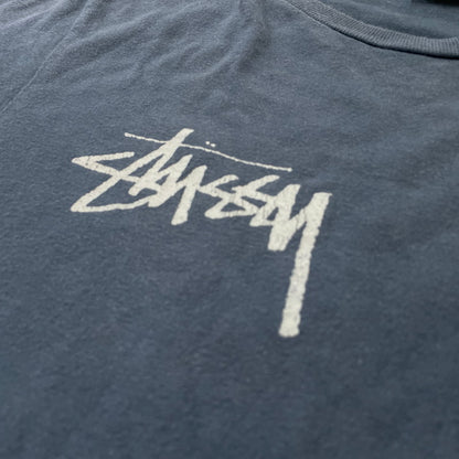 【中古品】【メンズ】 STUSSY ステューシー LOGO TEE ロゴ Ｔシャツ 半袖 トップス 142-260630-sa-09-tei サイズ：M カラー：ネイビー 万代Net店