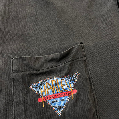 【中古品】【メンズ】 LICENSED BY HARLEY DAVIDSON ライセンスド バイ ハーレー ダビットソン MIDNIGHT RIDER L/S TEE ミッドナイト ライダー ロングスリーブ Ｔシャツ 長袖 トップス 145-260630-sa-10-tei サイズ：XL カラー：グレー 万代Net店