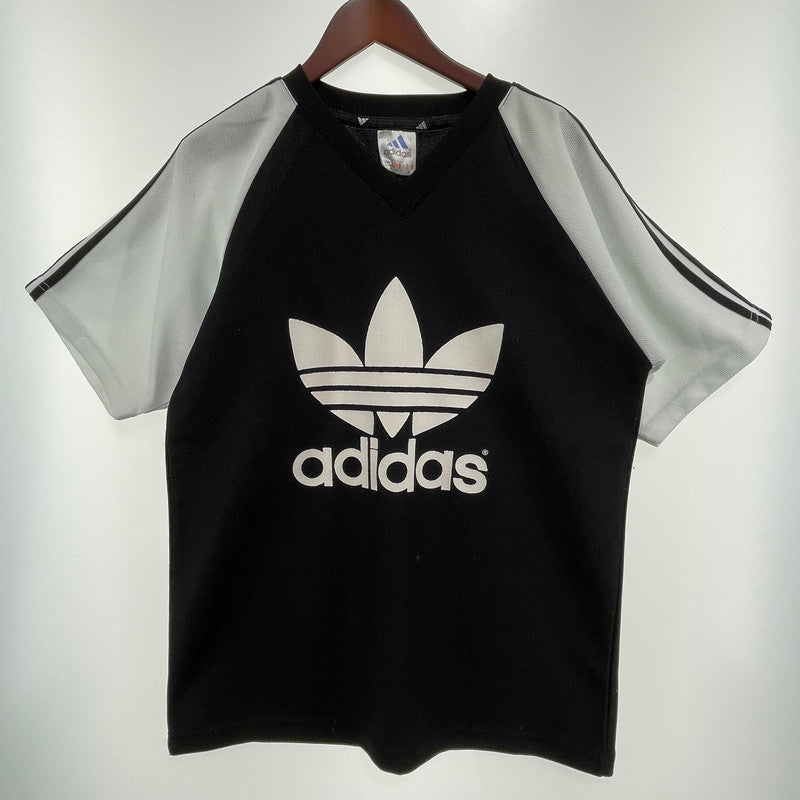 【中古品】【メンズ】 ADIDAS アディダス 90S ヴィンテージ ゲームシャツ Tシャツ 148-260818-nm-80-tei サイズ：M カラー：ブラック/ホワイト 万代Net店